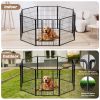 Dog Playpen Indoor Outdoor, 8 Panels Fence with Anti-Rust Coating, Metal Heavy Portable Foldable Dog Pen for Large, Medium Small Dogs RV Ya