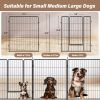Dog Playpen Indoor Outdoor, 8 Panels Fence with Anti-Rust Coating, Metal Heavy Portable Foldable Dog Pen for Large, Medium Small Dogs RV Ya