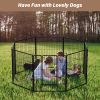 Dog Playpen Indoor Outdoor, 8 Panels Fence with Anti-Rust Coating, Metal Heavy Portable Foldable Dog Pen for Large, Medium Small Dogs RV Ya